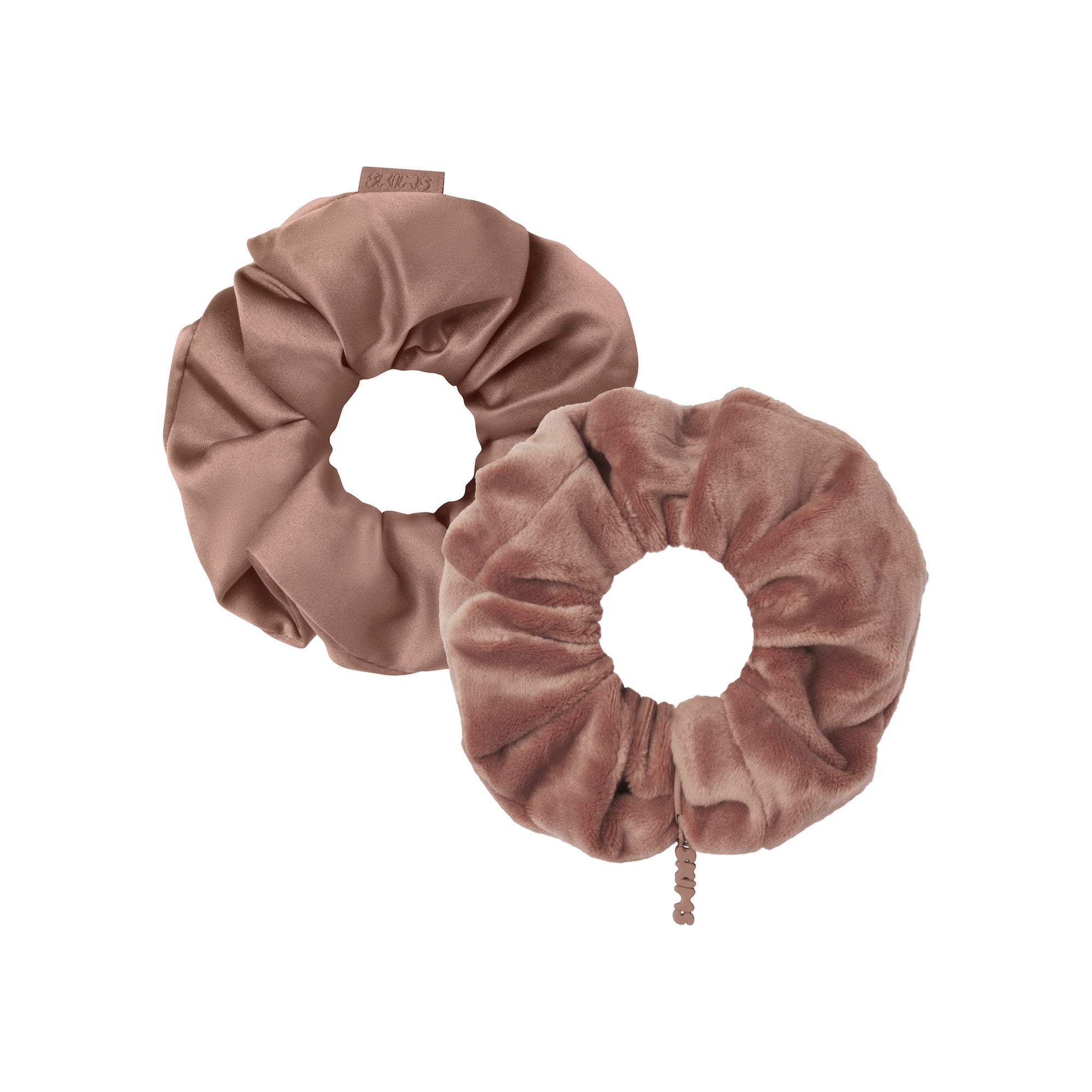 Satin And Velour Scrunchie 2-Pack