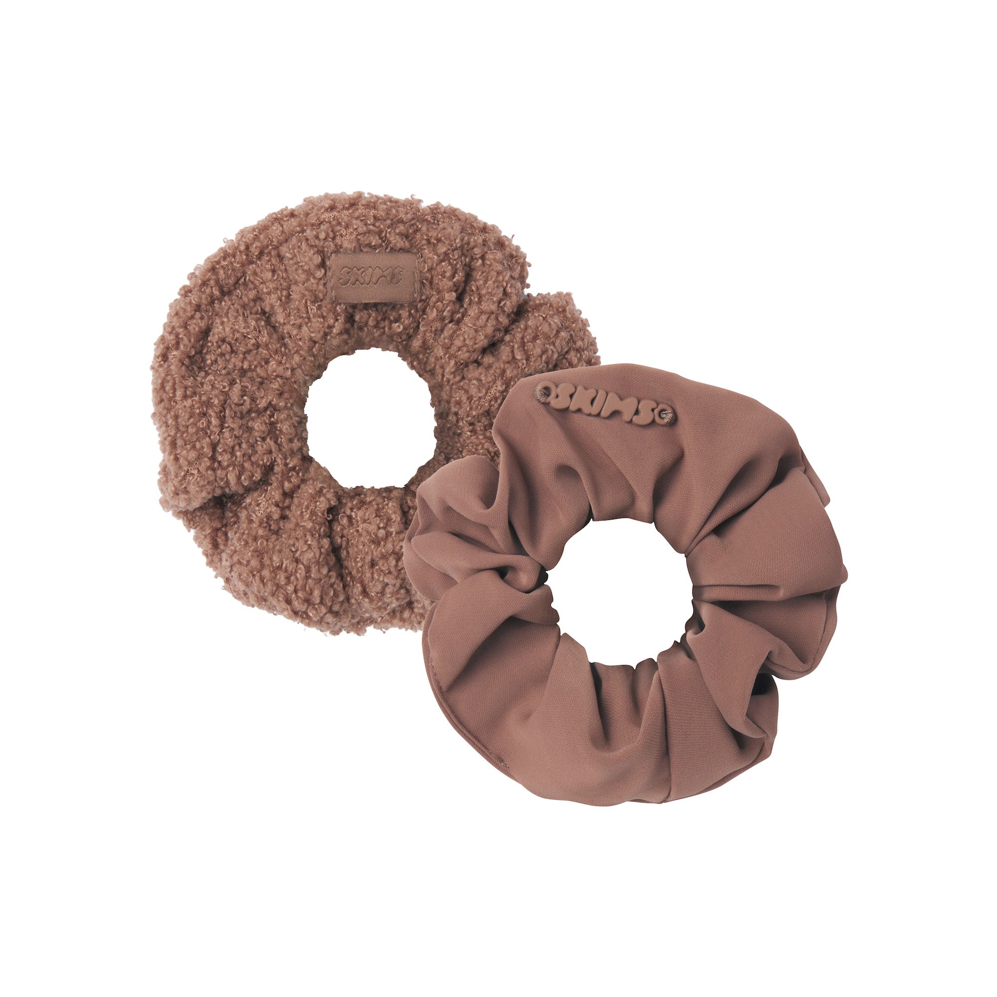Teddy And Nylon Scrunchie 2-Pack
