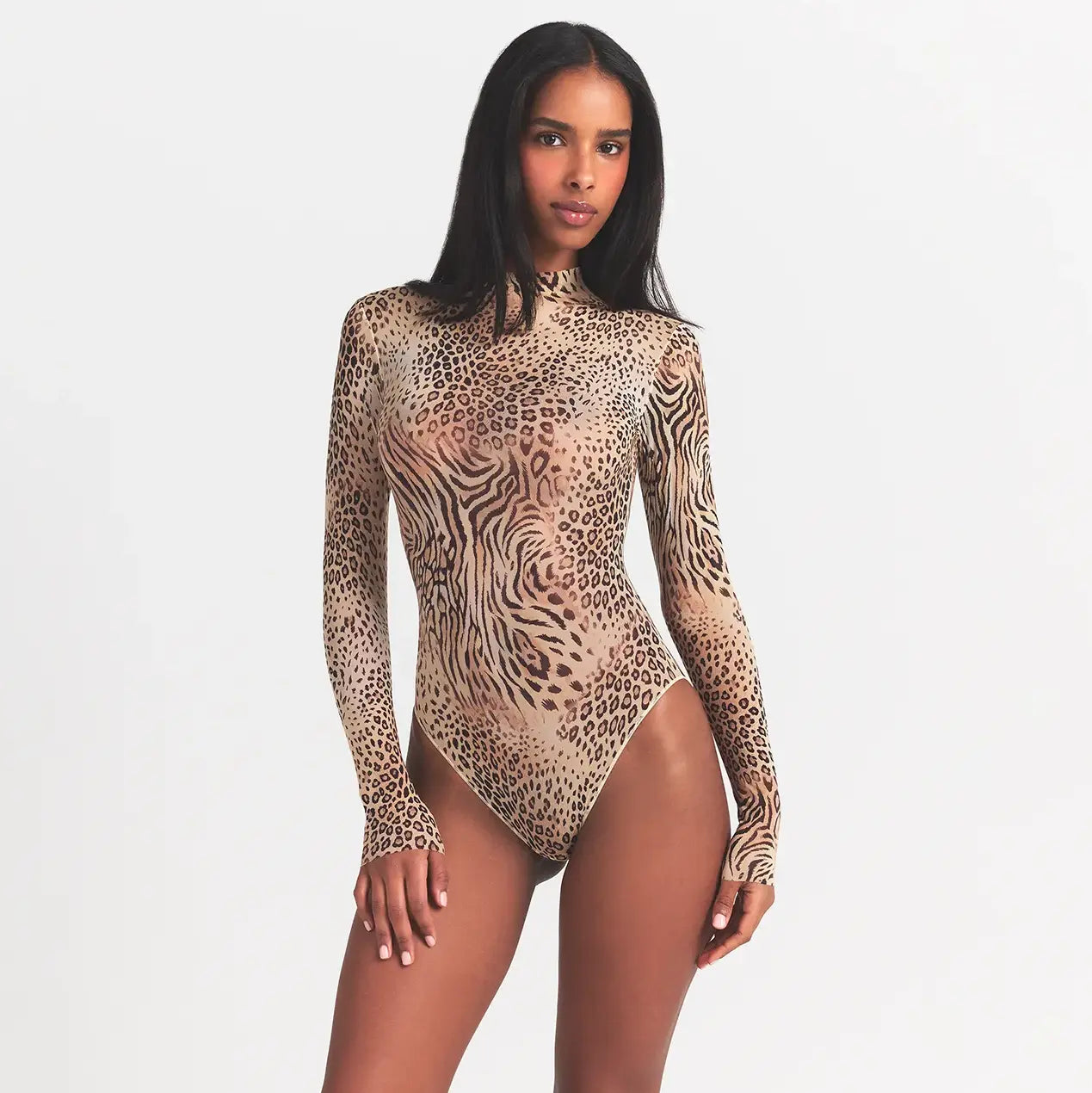 Mock Neck Long Sleeve Bodysuit