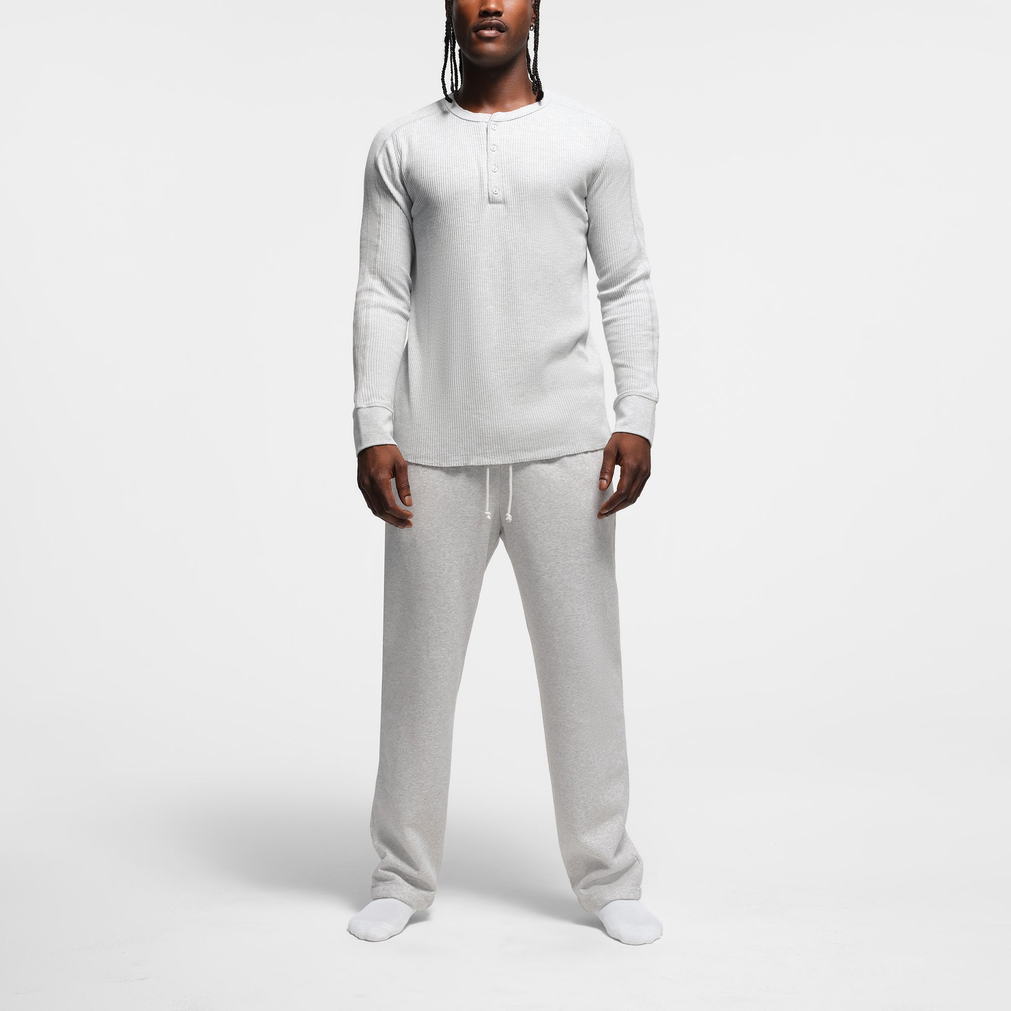 Mens Slim Long Sleeve Henley